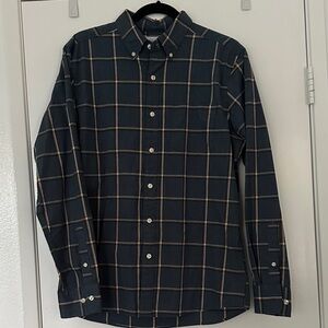 Sonoma Men's Dark Plaid Button-Down Shirt